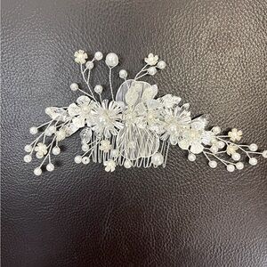 silver Wedding Hair Combs for Brides Wedding